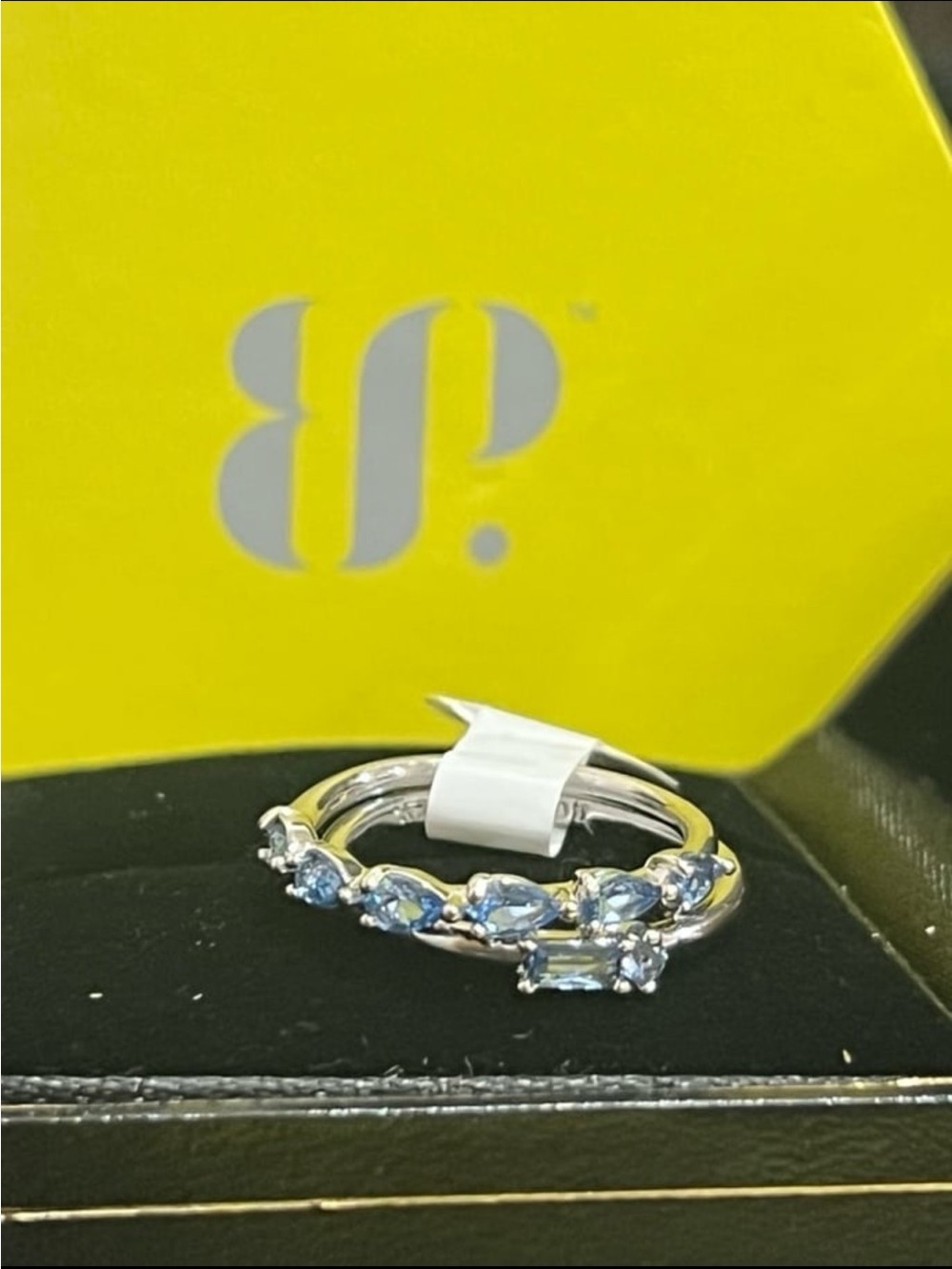 Bomb Party call me classic Sz 6 aqua blue spinel nwt ring
